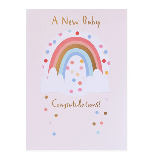 Colossal New Baby Congratulations Greeting Card - Rainbow & Spots | Hallmark