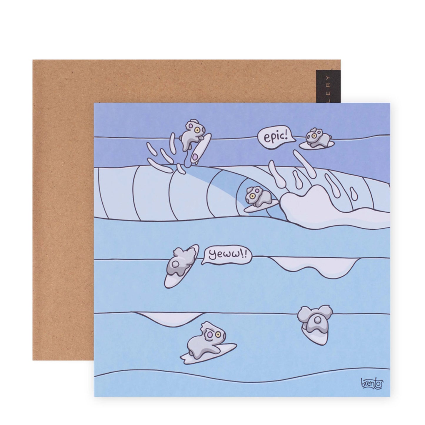 Brentos Gallery Blank Greeting Card - Surfing Koalas | Hallmark