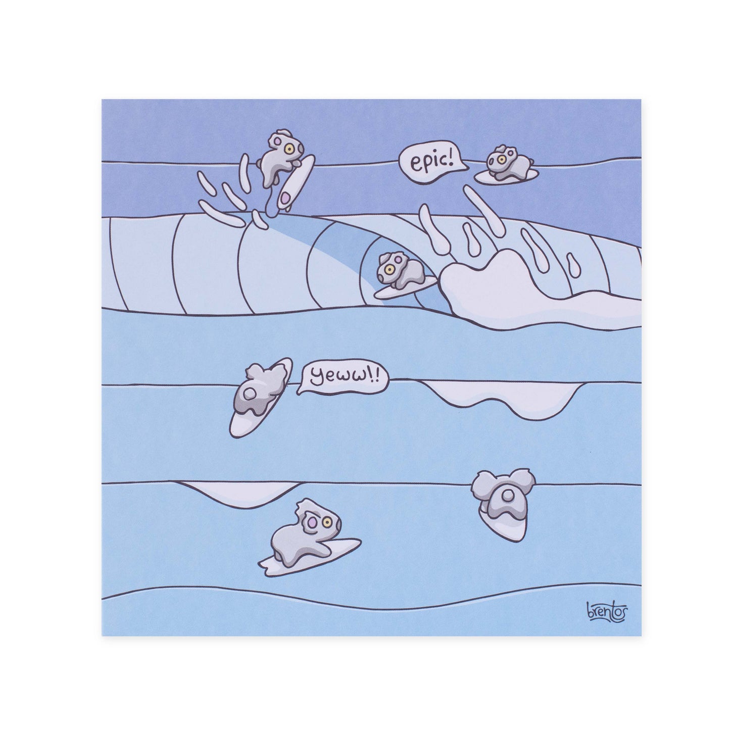 Brentos Gallery Blank Greeting Card - Surfing Koalas | Hallmark