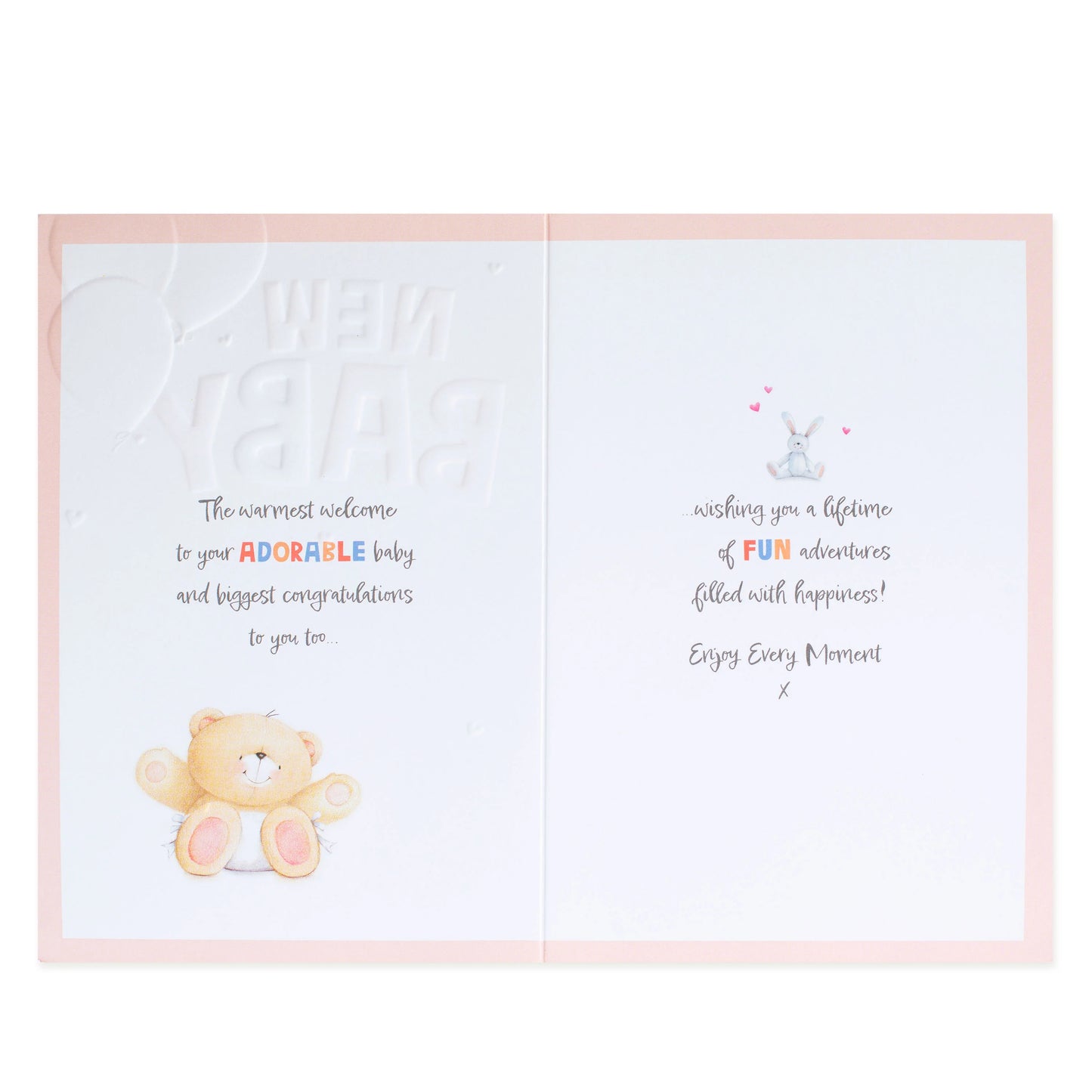 Forever Friends New Baby Celebration Card - Soft Hugs & Giggles | Hallmark