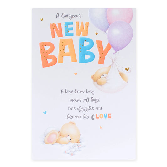 Forever Friends New Baby Celebration Card - Soft Hugs & Giggles | Hallmark