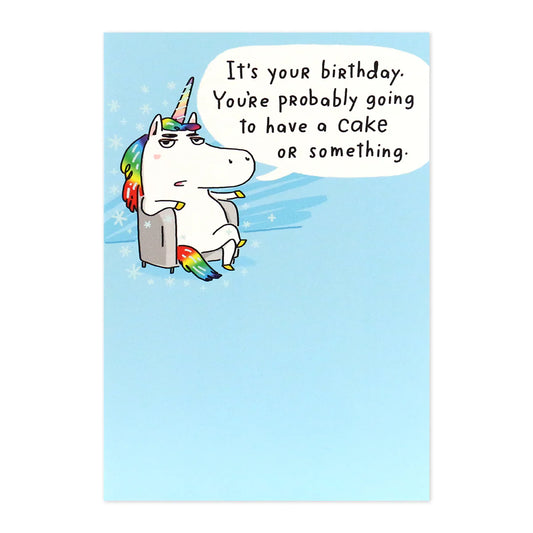 Shoebox Birthday Card - Grumpy Unicorn | Hallmark