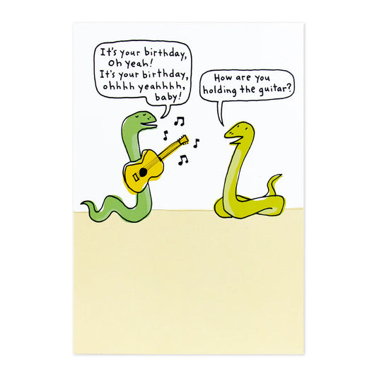 Shoebox Birthday Card - Snakes & Guitar | Hallmark