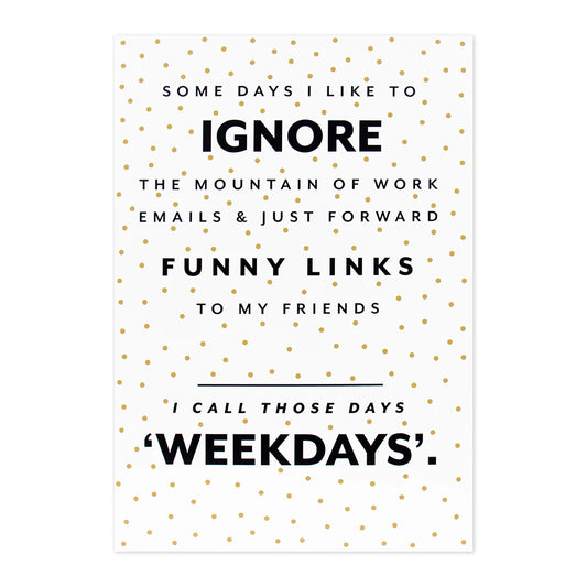 Shoebox Greeting Card - Weekdays | Hallmark