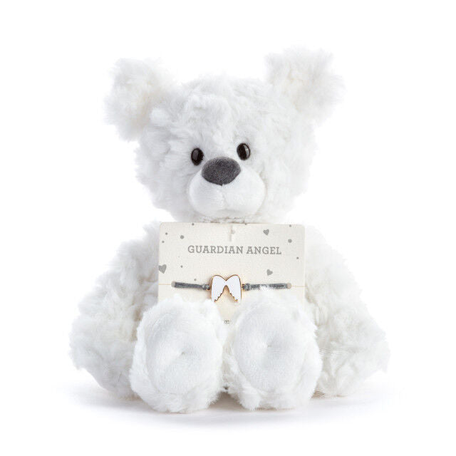 Guardian Angel White Bear | Beary Charmings