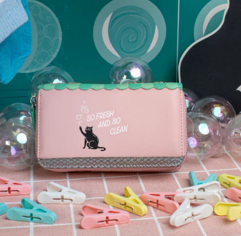 Vendula | Bubble Cats Medium Ziparound Wallet | Vendula London