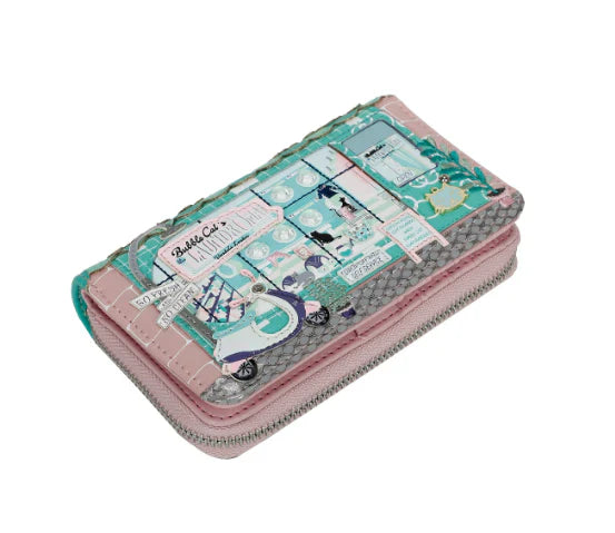 Vendula | Bubble Cats Medium Ziparound Wallet | Vendula London