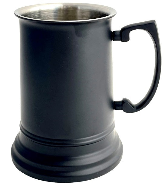 STAINLESS STEEL TANKARD - MATT BLACK - 480ML*