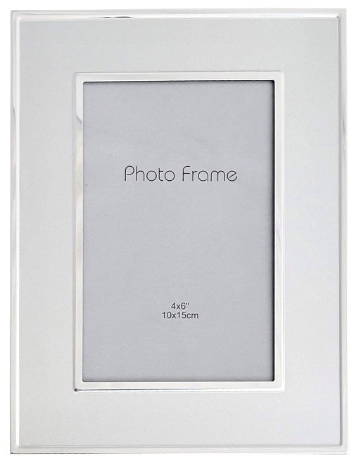 HELMER 4 x 6" /10 x 15cm - PHOTO FRAME FROSTED/SILVER ALUMINIUM