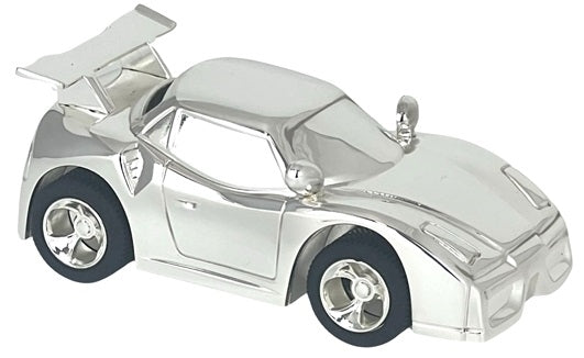 Silverplated Sports Car Money Box