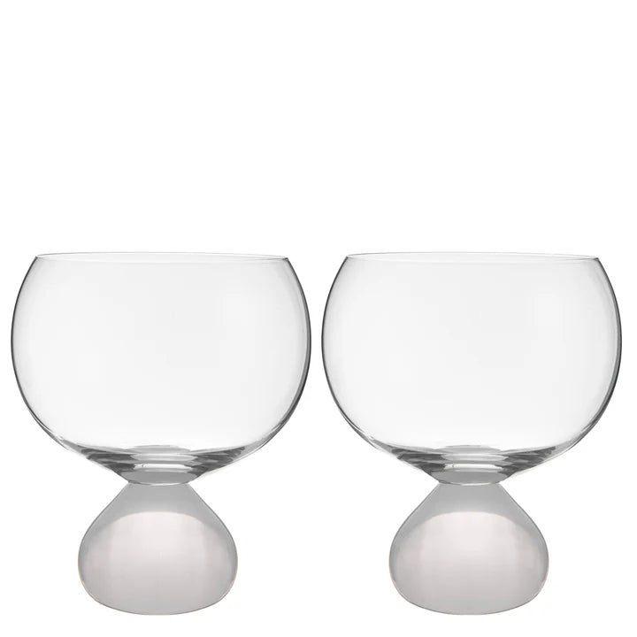 Zephyr White 2pk Gin Glass