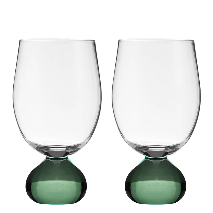 Zephyr Green 2pk Wine Glass