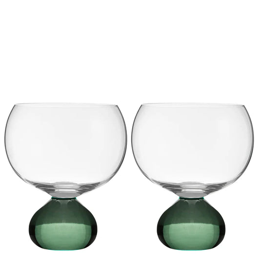 Zephyr Green 2pk Gin Glass