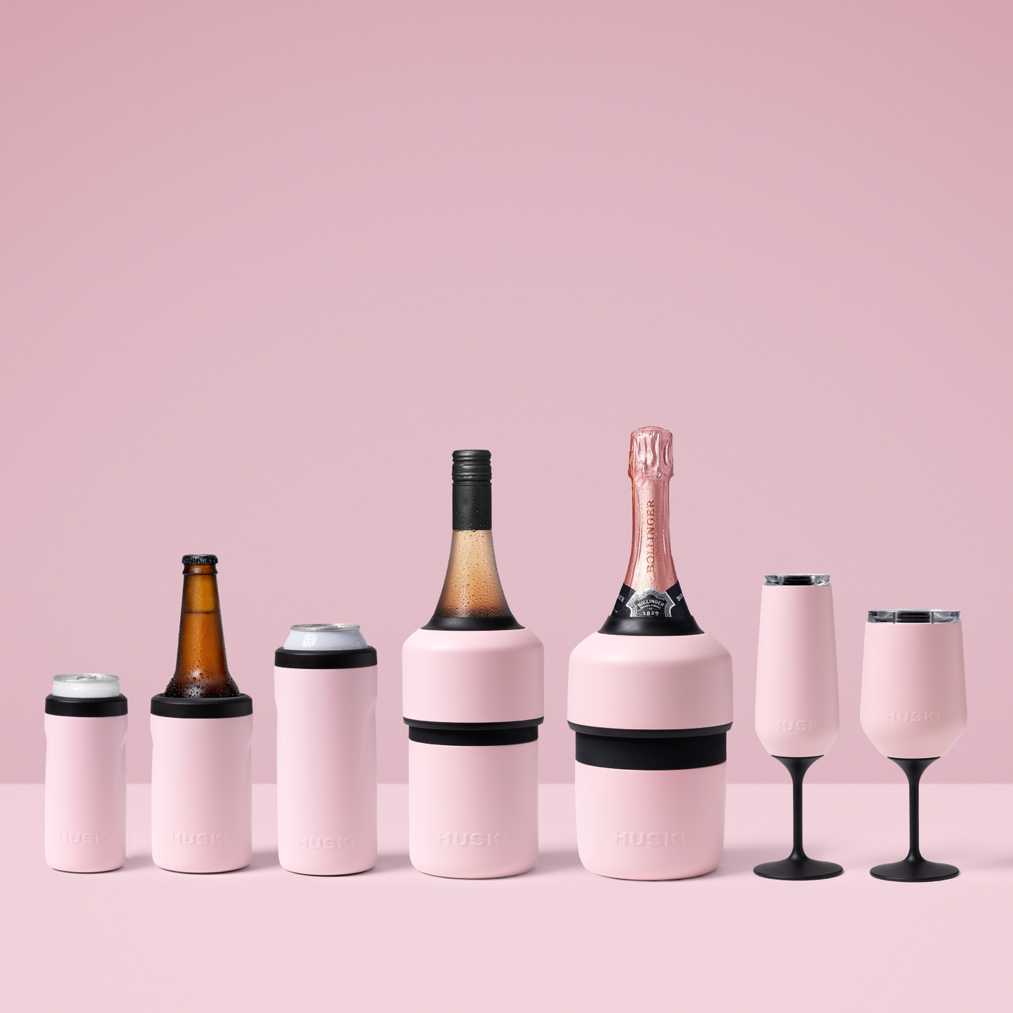 Huski Beer Cooler 2.0 - Powder Pink