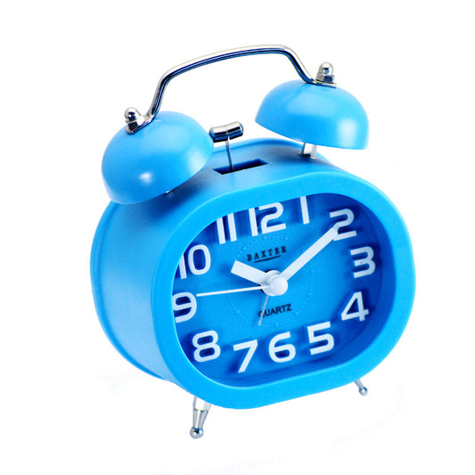 Bell Style Table Alarm Clock - Blue