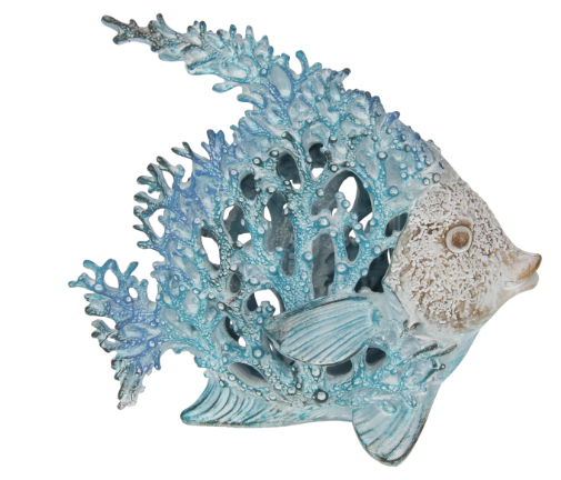 FISH WITH CORAL DESIGN - 18CM