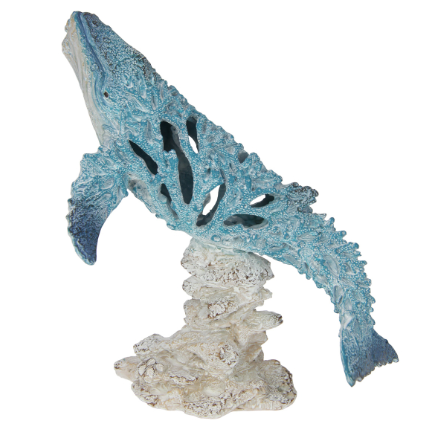 Whale in Coral Decor Finish - 27CM