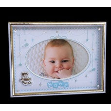 METAL BABY PHOTO FRAME BLUE