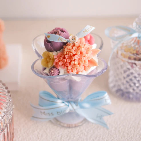 Blush Garden Flower Cup Candle | Miss Blooms