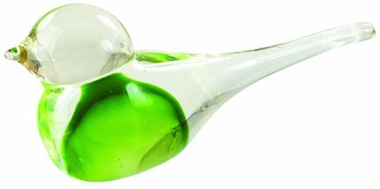 GREEN BIRD COLOURED GLASS