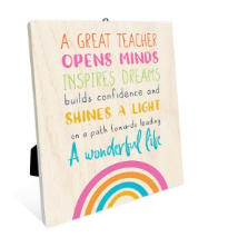 GREAT TEACHER CERAMIC PLAQUE - 12 x 14cm