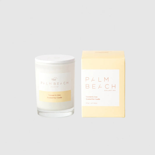 Coconut & Lime Mini Scented Candle 90g | Palm Beach