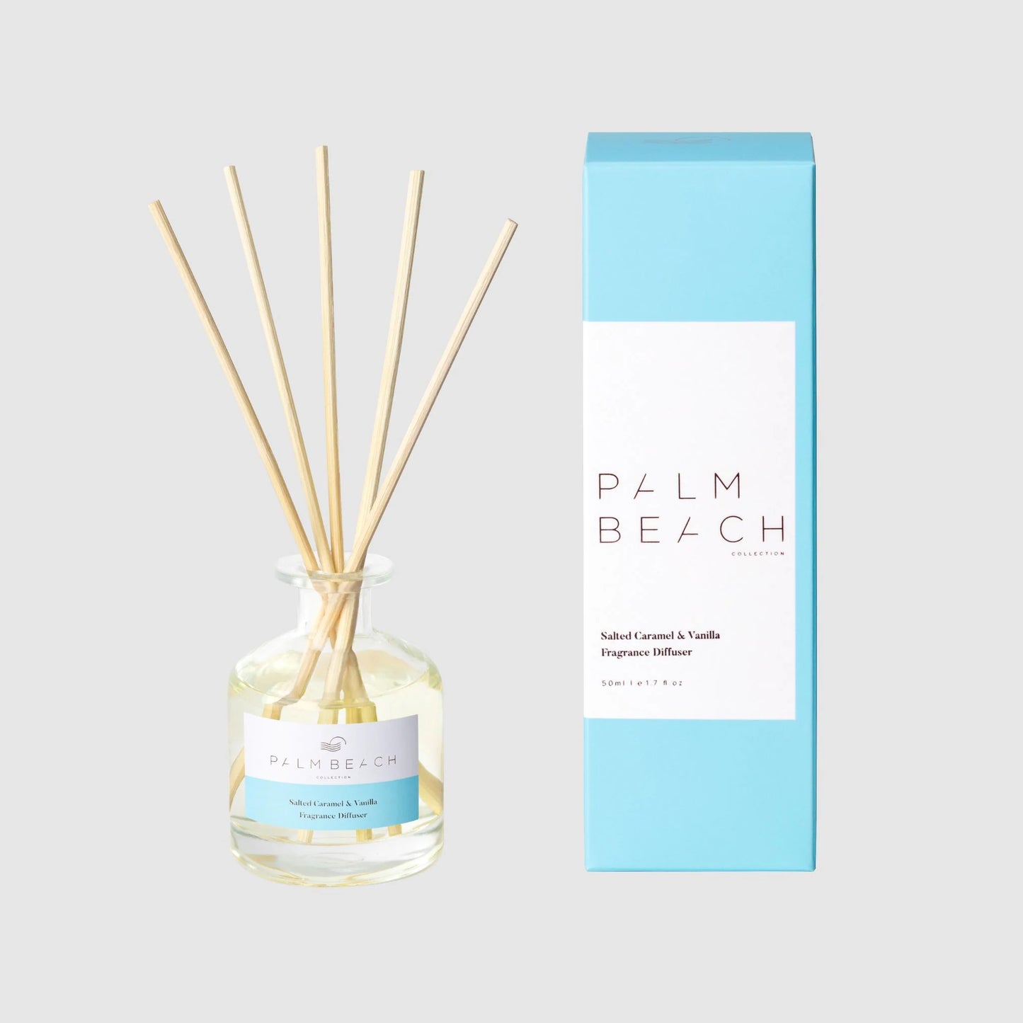 Salted Caramel & Vanilla Mini Reed Diffuser | Palm Beach