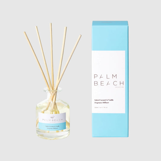 Salted Caramel & Vanilla Mini Reed Diffuser | Palm Beach