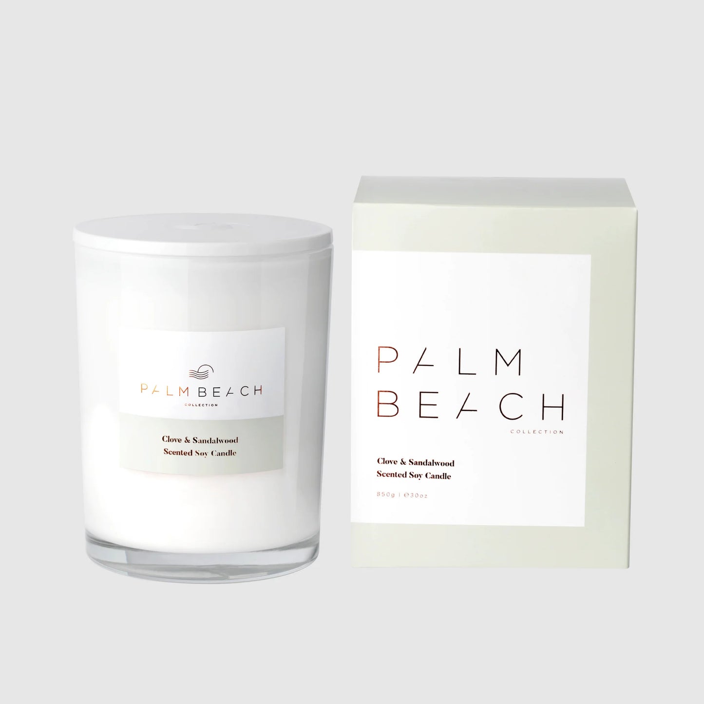Clove & Sandalwood Scented Candle 850g | Palm Beach