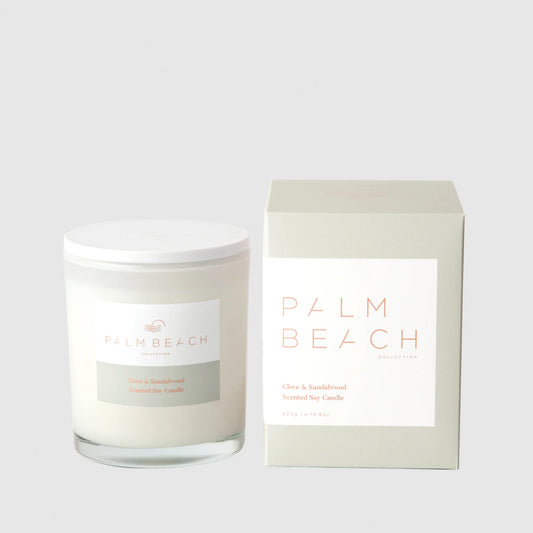 Clove & Sandalwood Scented Candle 420g | Palm Beach