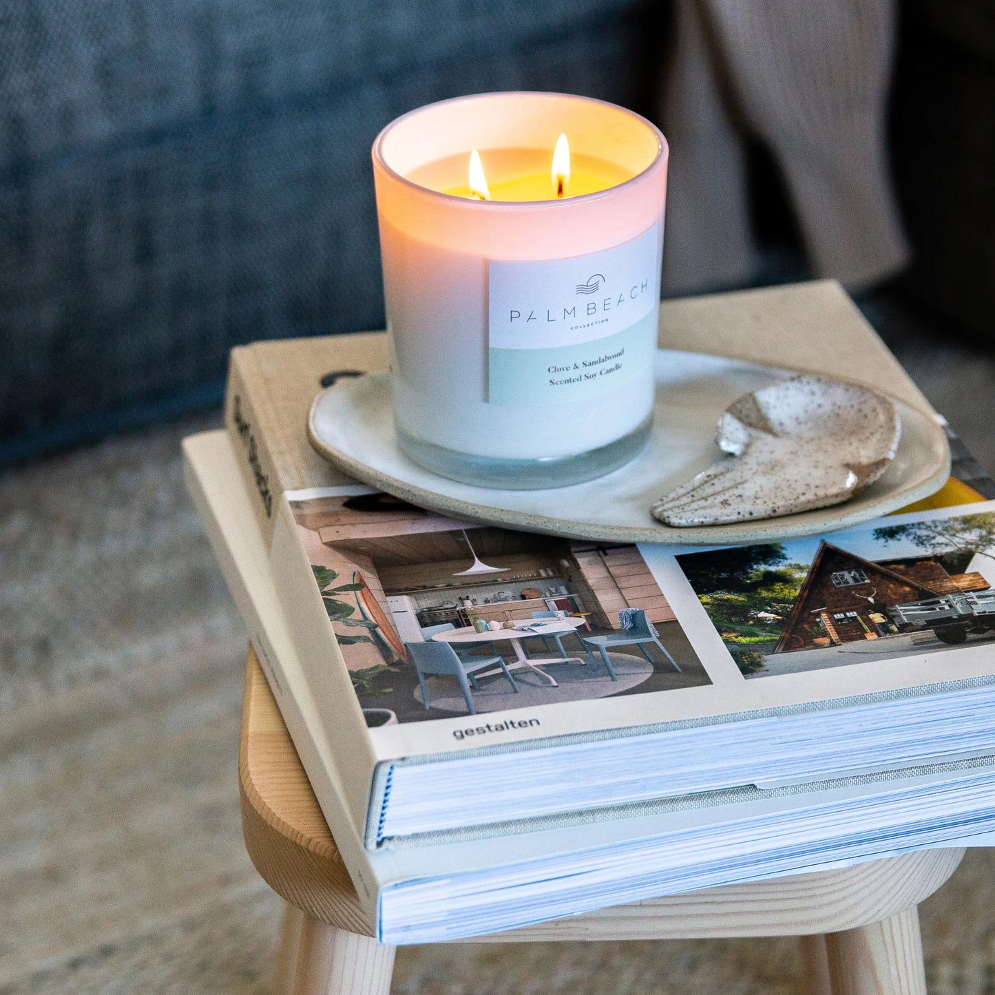 Clove & Sandalwood Scented Candle 420g | Palm Beach