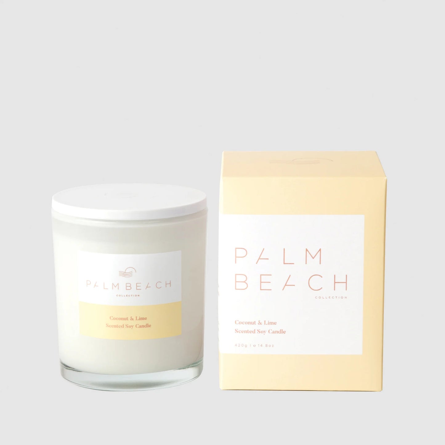 Coconut & Lime Scented Candle 420g | Palm Beach