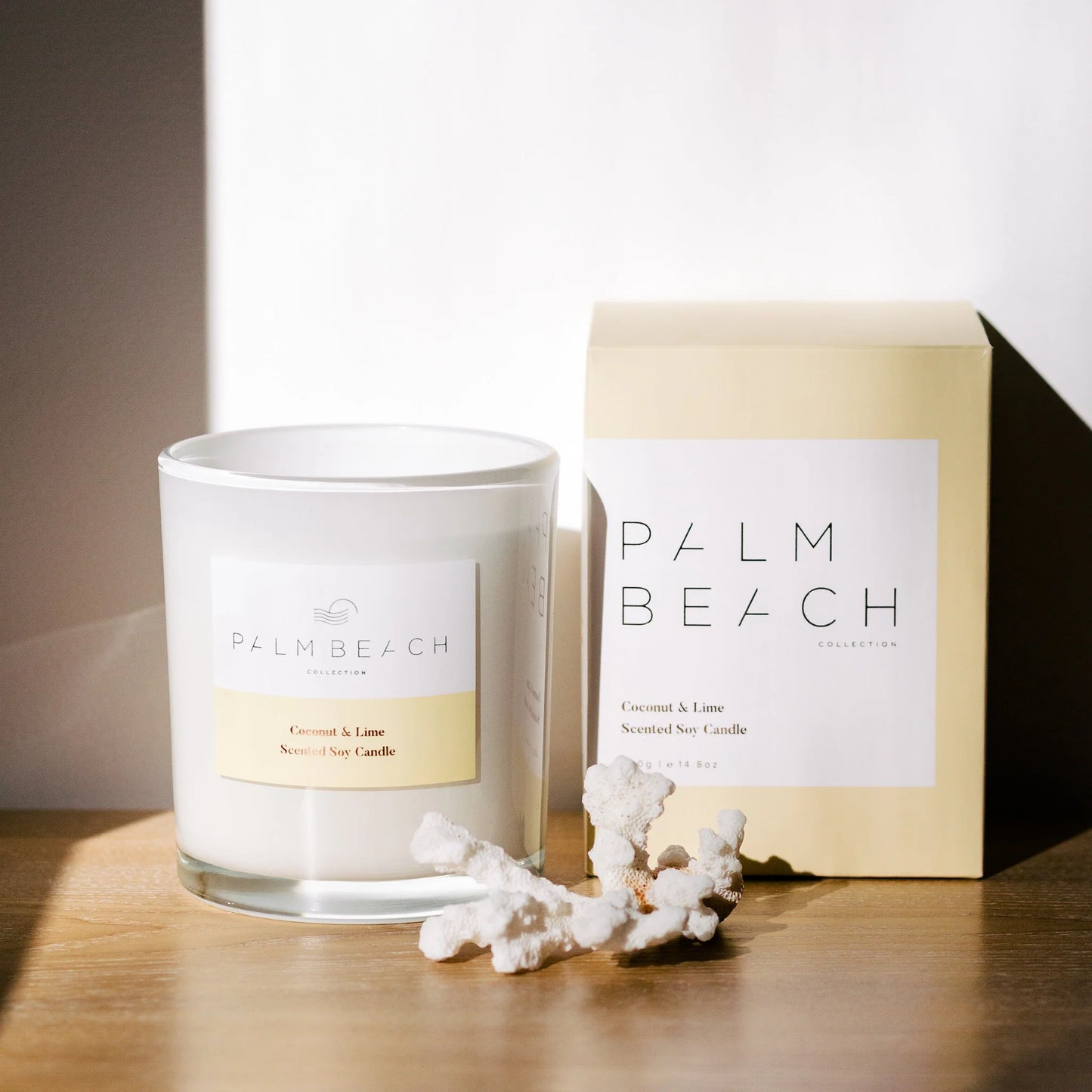 Coconut & Lime Scented Candle 420g | Palm Beach