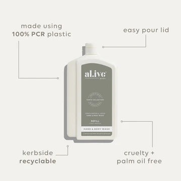 1 L Wash Refill | Green Pepper & Lotus | al.ive