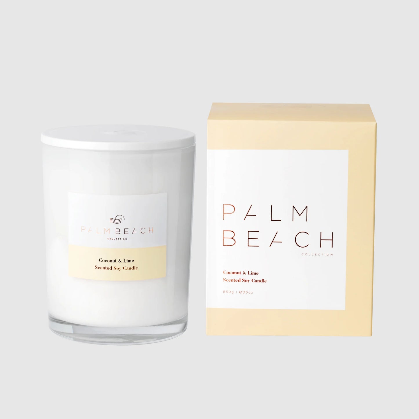 Coconut & Lime Scented Candle 850g | Palm Beach