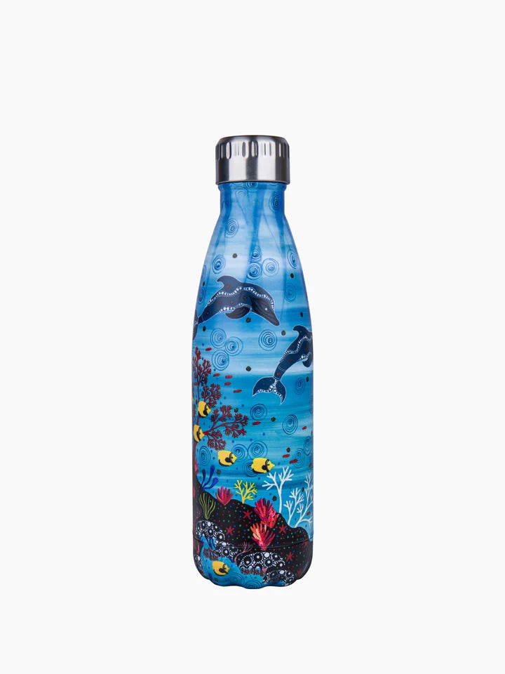 Aboriginal Dolphin Stainless Steel Water Bottle