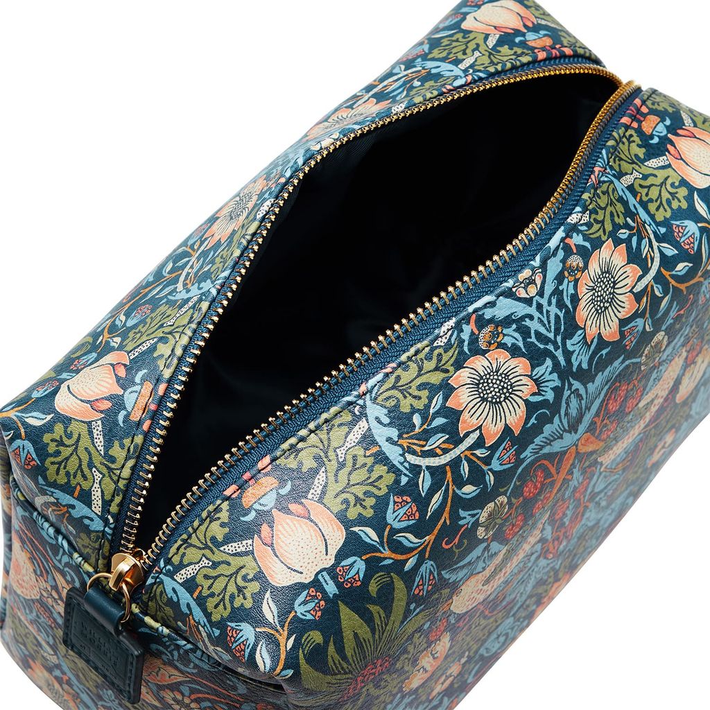 Strawberry Thief Large Toiletry Bag Blue | William Morris at Home