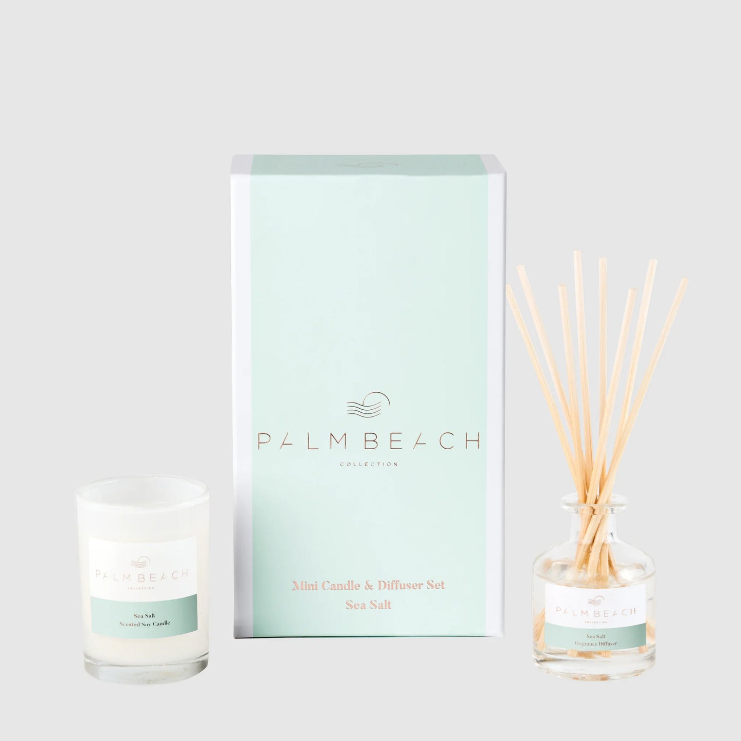 Sea Salt Mini Candle & Reed Diffuser Gift Pack | Palm Beach