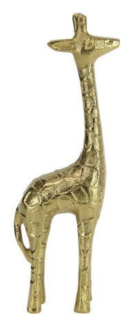 Gold Metal Giraffe Decor - 26CM