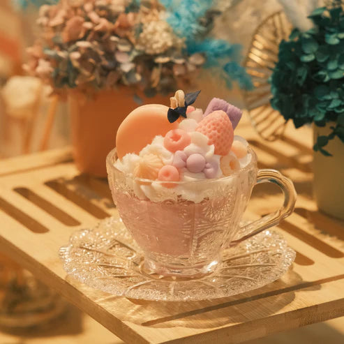 Gourmet Dessert Candle in Vintage Teacup Set | Miss Blooms