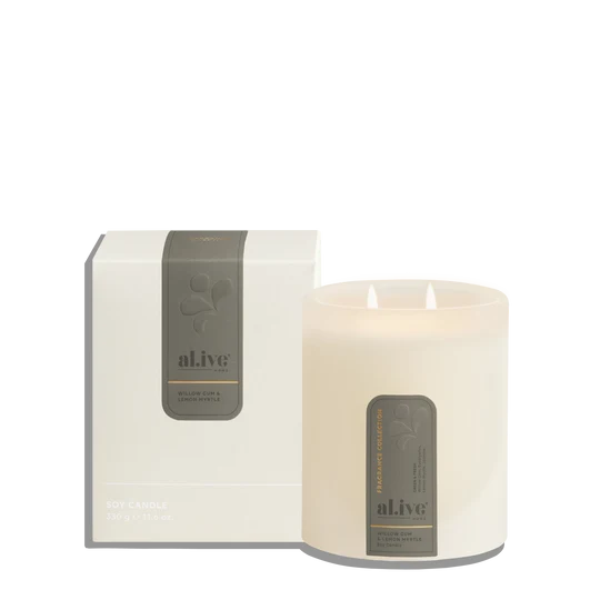Soy Candle | Willow Gum & Lemon Myrtle | al.ive