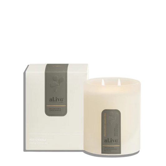 Soy Candle | Willow Gum & Lemon Myrtle | al.ive
