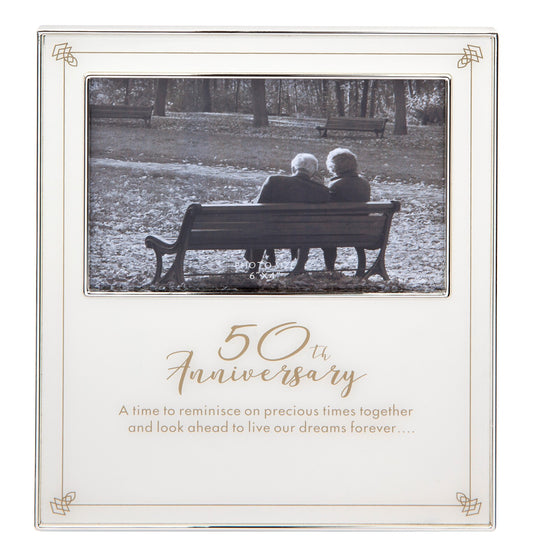 50th Anniversary Photo Frame With Engraving Plate