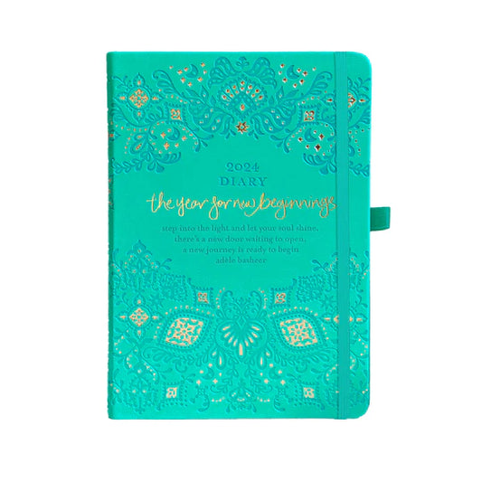 2024 Diary - The Year of New Beginnings - Turquoise Twist