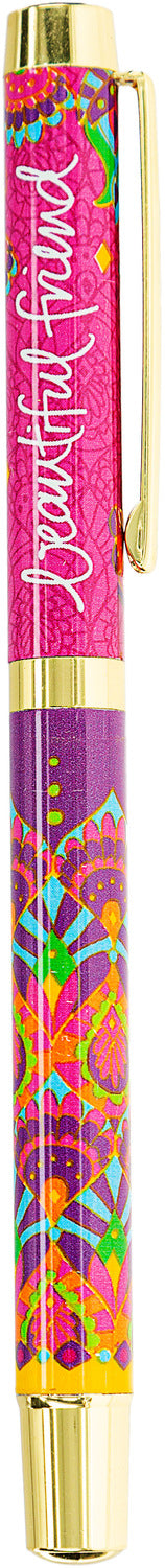 BEAUTIFUL FRIEND ROLLER PEN - PURPLE INK