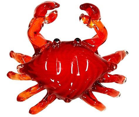COLOURED GLASS CRAB