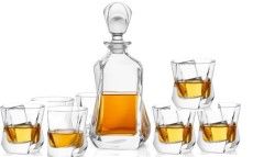 MALMO WHISKEY DECANTER WITH 6 GLASSES