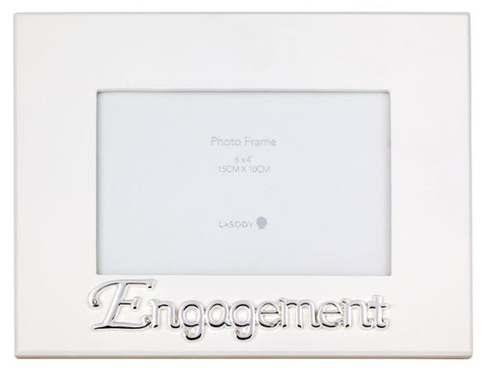 ENGAGEMENT FRAME WHITE & SILVER