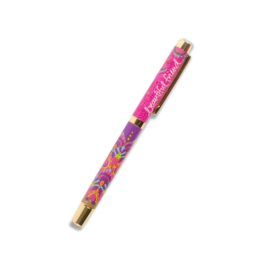 BEAUTIFUL FRIEND ROLLER PEN - PURPLE INK