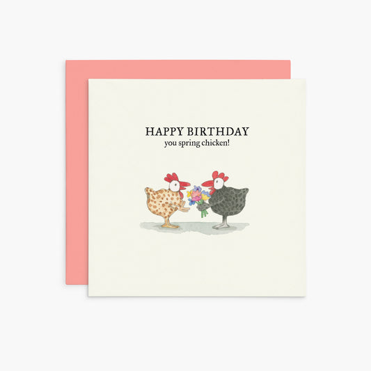 Happy Birthday You Spring Chicken! | Twigseeds Birthday Card